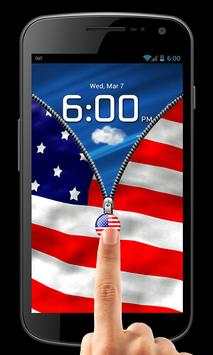 US Flag Zipper Lock Free screenshot 3