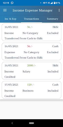 Income Expense Manager screenshot 2