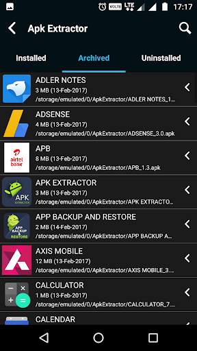 Apk Extractor 1 تصوير الشاشة