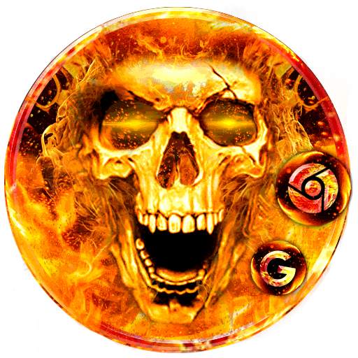 Scary Fire Skull Launcher Theme Live HD Wallpapers 1.0