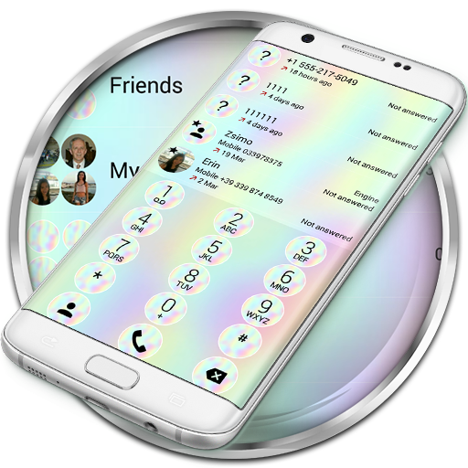 Dialer Holographic Gray Theme आइकन