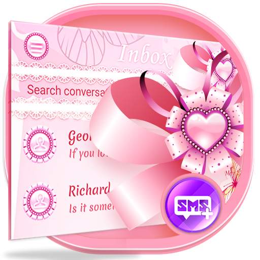 Pink SMS Messenger Theme 5.7