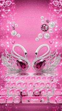 Luxurious Diamond Lover Swan Keyboard screenshot 1