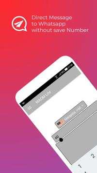 WADM Lite - WhatsApp Direct Message & Link Creator screenshot 1