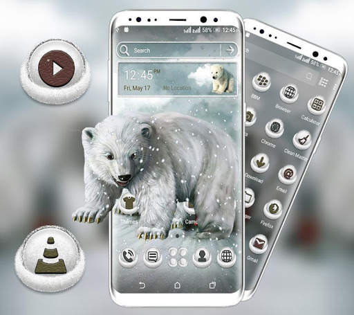 Snow Bear Launcher Theme screenshot 1