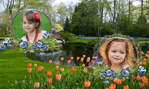 Awesome Double Photo Frame Garden Wale Application screenshot 20