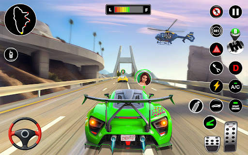 Racing in Highway Car 3D Games screenshot 1