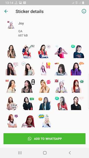 Red Velvet WAStickerApps KPOP Idol for Whatsapp screenshot 2