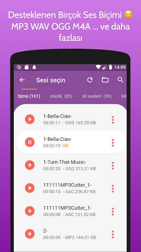 MP3 Kesici ve Zil Sesi Oluşturucu screenshot 5