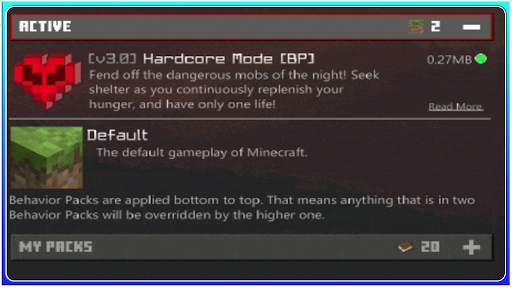 Hardcore Mode Mod Minecraft PE screenshot 3