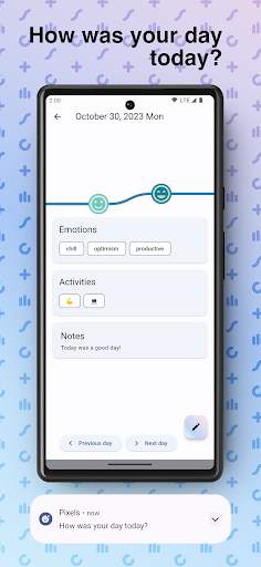 Pixels Journaling: Mood Track screenshot 1