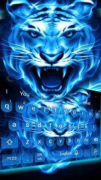 Blaue Flamme-Tiger-Tastatur screenshot 2
