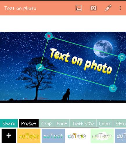 Cutext mini : text on photo, cute messages screenshot 3
