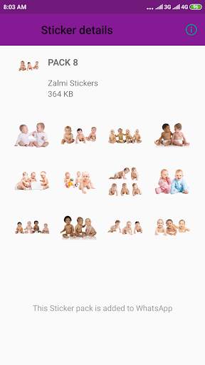 Cute Babies  Stickers for WhatsApp - Funny Sticker screenshot 3