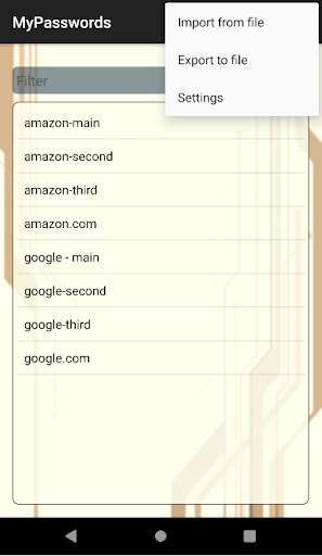 My Passwords screenshot 2