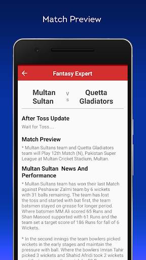 Fantasy Expert - D11 Team Prediction and Tips screenshot 2