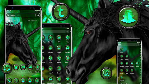 Black Unicorn Launcher Theme screenshot 2