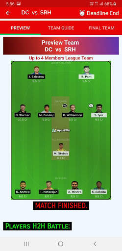 Apps2Win™ -Fantasy Tips & Guide for Dream11 screenshot 2