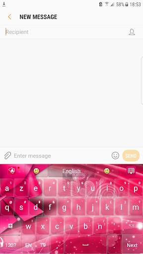 Pink Glow Ribbon Keyboard 🎀 screenshot 1