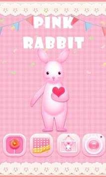 Pink Rabbit Go Launcher Theme screenshot 1