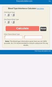 Blood Type Inheritance Calci скриншот 1