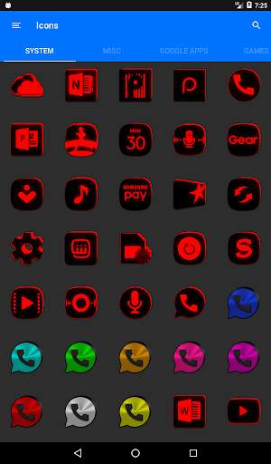 Flat Black and Red Icon Pack screenshot 12
