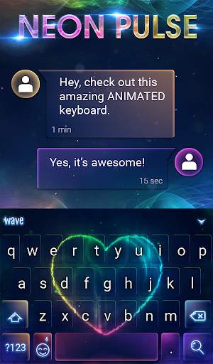 Neon Pulse Animated Keyboard   Live Wallpaper screenshot 3