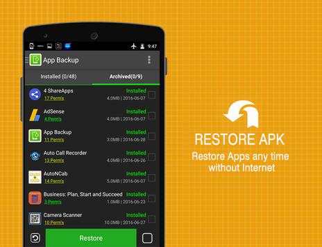 Apps Backup - Restore, Share screenshot 2