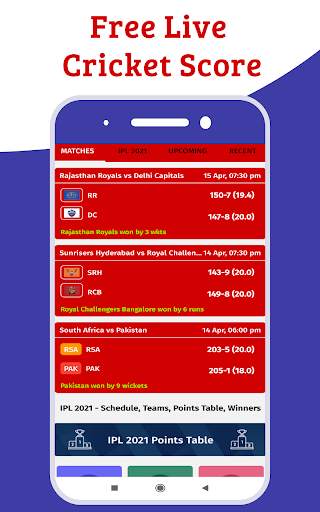 Free Live Cricket Score screenshot 2