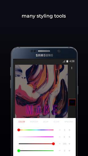 Red Cover - text on photo, poster, cover screenshot 3