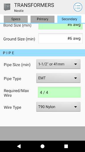 Transformer Calculator Free screenshot 6