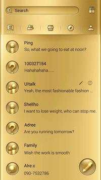 (FREE) GO SMS GOLD 2018 THEME screenshot 2