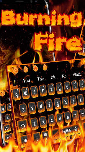 Burning Fire Keyboard Theme screenshot 1