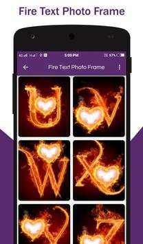Fire Text Photo Frame screenshot 5