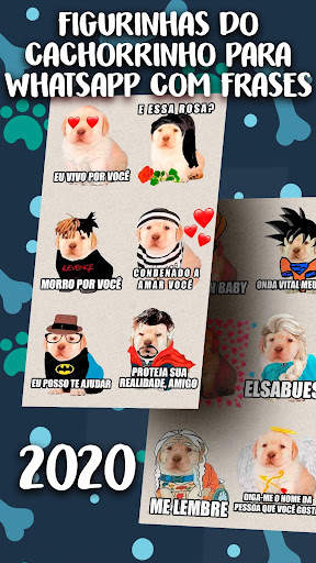 Figurinhas de cachorros para WhatsApp com frases screenshot 1