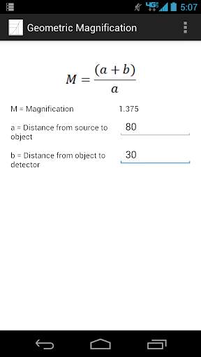 Radiography Calculator скриншот 2