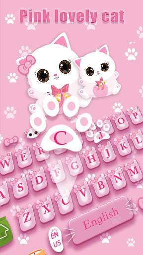 Pink Cat Lovely Keyboard screenshot 1