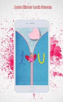 Love Zipper Lock Screen screenshot 4