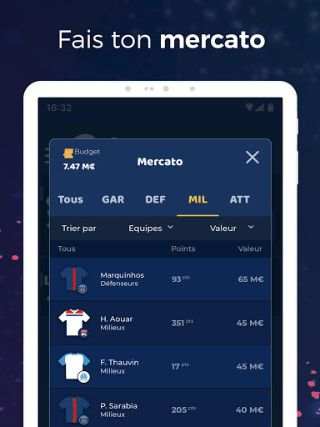 FanLive : jeu de fantasy league football & mercato screenshot 10