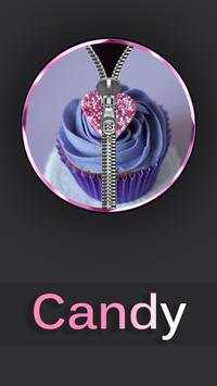 Candy Zipper Lock Screen screenshot 1