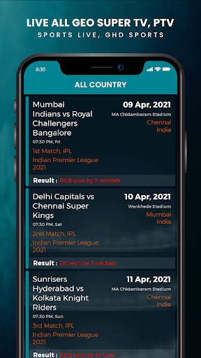 Live All Geo Super TV, PTV Sports Live, GHD Sports screenshot 5