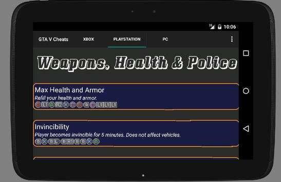 Cheat Codes for GTA 5 screenshot 4