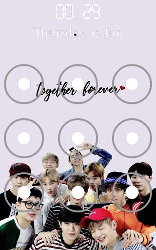 Wanna One Pattern Lock Screen 4 تصوير الشاشة