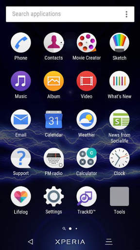 Dark Blue Bolt Xperia Theme screenshot 3