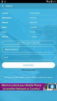 Free Unlock Motorola Mobile SIM screenshot 5