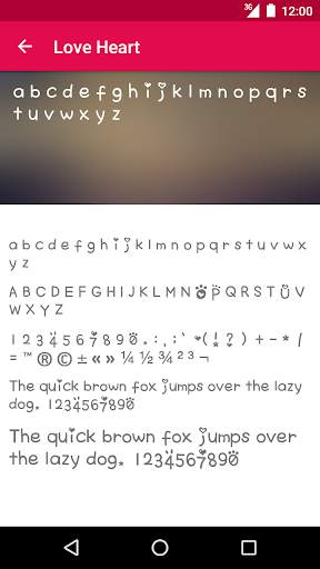 Love Fonts for FlipFont screenshot 5