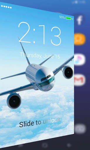 Airplane Lock Screen Wallpaper Pro screenshot 4