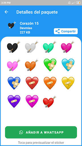 Heart sticker for whatsapp screenshot 3