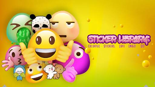 Sticker Library: Colorful Stickers, Love Emoji GIF screenshot 1