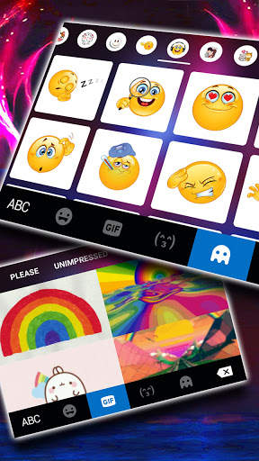 Flaming Neon Wolf Keyboard The screenshot 4